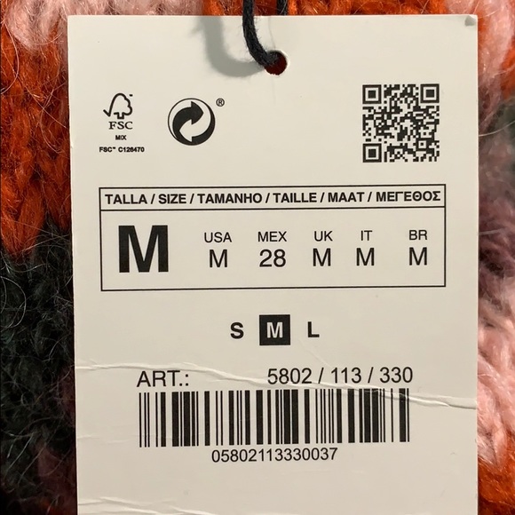 NWT. Zara Mohair/Wool blend Knit Sweater Size M, L - Picture 6 of 9